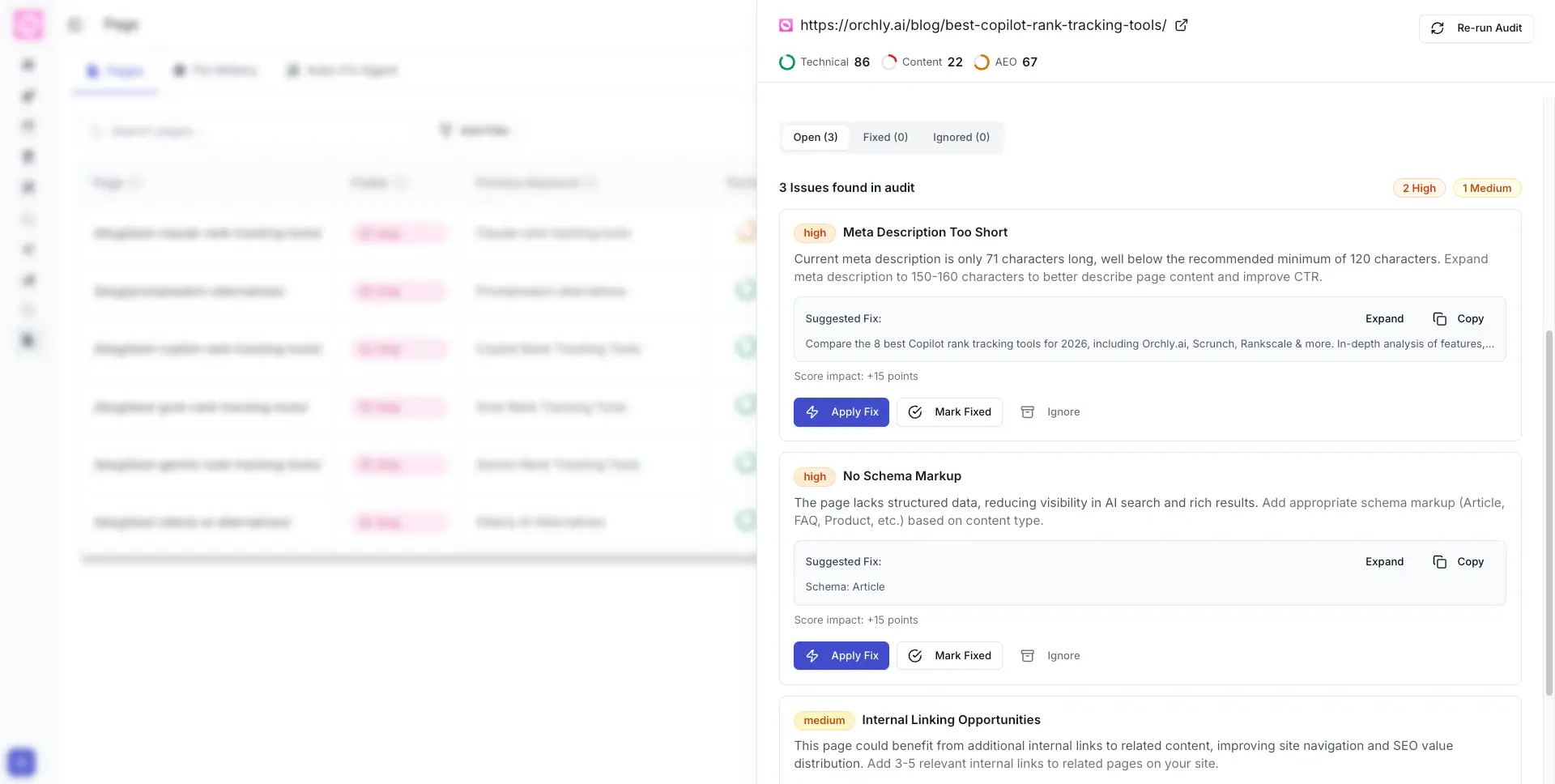 All Issues and Opportunities Dashboard